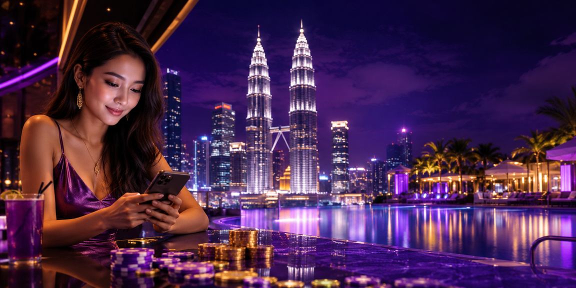 Player making a casino deposit in Kuala Lumpur using a mobile phone